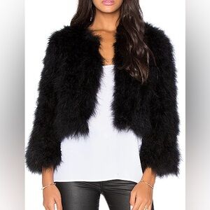 Black Ostrich Feather Jacket